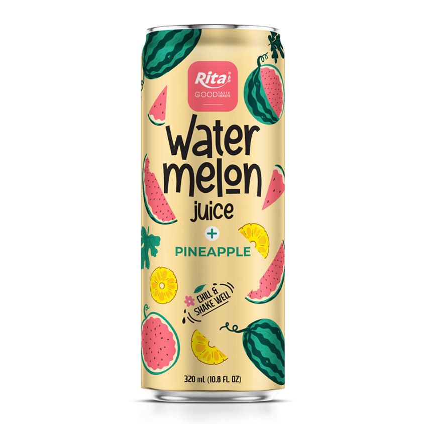 Bulk 320ml Sleek Can Rita Watermelon Juice With Ginger